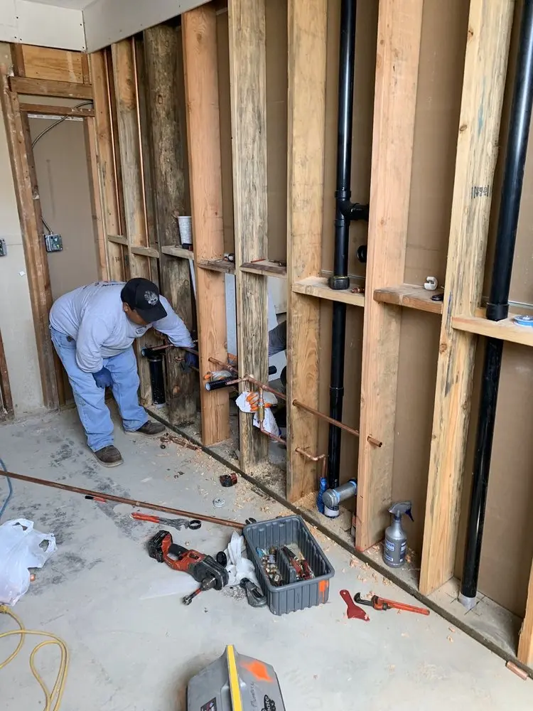 Commercial rough-in plumbing for Gas Line Repair in Sterling